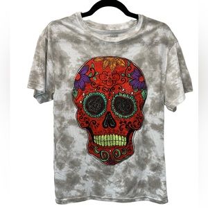 Fosforos Galileo Tie Dye Sugar Skull Tee